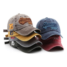 Load image into Gallery viewer, Adjustable Antique Finish and Water-washing Finish Hat Letter Embroidery Casual Outdoor Baseball Unisex Cap Men Street Trend Cool Cap Sun Hat Peaked Cap