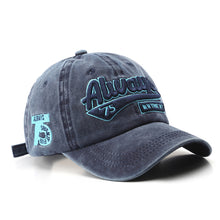 Load image into Gallery viewer, Adjustable Antique Finish and Water-washing Finish Hat Letter Embroidery Casual Outdoor Baseball Unisex Cap Men Street Trend Cool Cap Sun Hat Peaked Cap