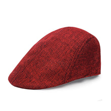 Load image into Gallery viewer, Men British Cotton Linen Beret Entleman Duckbill Breathable Caps Linen Hat Boy Linen Outdoor Street Hats Leisure Sports Sun Caps