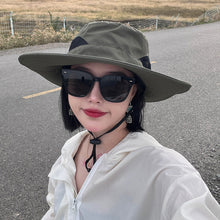 Load image into Gallery viewer, New Sun Protection Wide Brim Fishing Hat Summer Breathable Mesh Camping Hiking Caps Anti-UV Sun Hat Mountaineering Caps Panama Hat for Women and Men