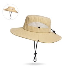 Load image into Gallery viewer, New Sun Protection Wide Brim Fishing Hat Summer Breathable Mesh Camping Hiking Caps Anti-UV Sun Hat Mountaineering Caps Panama Hat for Women and Men