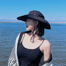 Load image into Gallery viewer, New Sun Protection Wide Brim Fishing Hat Summer Breathable Mesh Camping Hiking Caps Anti-UV Sun Hat Mountaineering Caps Panama Hat for Women and Men