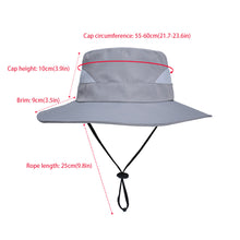 Load image into Gallery viewer, New Sun Protection Wide Brim Fishing Hat Summer Breathable Mesh Camping Hiking Caps Anti-UV Sun Hat Mountaineering Caps Panama Hat for Women and Men