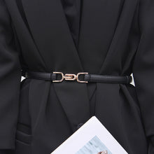 Load image into Gallery viewer, PU Leather Thin Belt Women's Fashion Casual Accessories Luxury Design Girdle Korean Corset Adjustable Metal Buckle Waist Decoration For Female