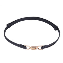 Load image into Gallery viewer, PU Leather Thin Belt Women's Fashion Casual Accessories Luxury Design Girdle Korean Corset Adjustable Metal Buckle Waist Decoration For Female