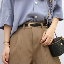 Load image into Gallery viewer, PU Leather Thin Belt Women's Fashion Casual Accessories Luxury Design Girdle Korean Adjustable Metal Buckle Waist Decoration For Female