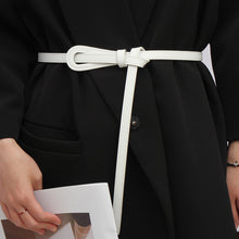 Load image into Gallery viewer, PU Leather Thin Knot Belt Women's Fashion Casual Accessories Luxury Design Girdle Korean Corset Adjustable Metal Buckle Waist Decoration For Female