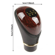 Load image into Gallery viewer, Universal Car 5 Speed Lever Shift Knob Wooden PU Leather Truck Manual Gear Stick Knob Shift Accessories