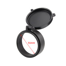 Load image into Gallery viewer, 30mm-69mm Transparent Airsoft Hunting Rifle Scope Lens Cover Flip Up Quick Spring Protection Cap Objective Lense Lid