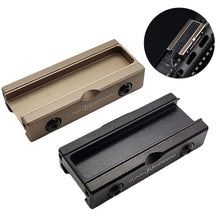 Load image into Gallery viewer, Tactical Flashlight Slot Remote Switch Rail Pads Metal fixing Base Fits 20mm Rails PEQ Flashlight Rat Tail Card Slot Accessory