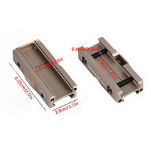 Load image into Gallery viewer, Tactical Flashlight Slot Remote Switch Rail Pads Metal fixing Base Fits 20mm Rails PEQ Flashlight Rat Tail Card Slot Accessory