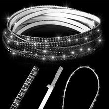 Load image into Gallery viewer, 1m/5m 3.2ft/16ft Car DIY Auto Decorative Stickers Crystal Diamond Car Decoration Accessories Double Rows Stickers Auto Interior Cover