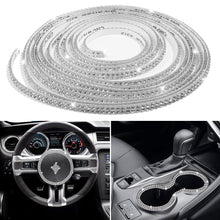 Load image into Gallery viewer, 1m/5m 3.2ft/16ft Car DIY Auto Decorative Stickers Crystal Diamond Car Decoration Accessories Double Rows Stickers Auto Interior Cover