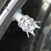 Load image into Gallery viewer, 4Pcs Car Crown Tire Valve Stem Caps with Bling Crystal Rhinestone Chrome Crown Vehicle Tire Caps Covers Accesorios