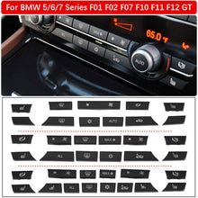 Load image into Gallery viewer, 11/12/14pcs Car Interior Dashboard Air Conditioner AC Button Heater Switch Cover Kit For BMW 5 6 7 Series X5 X6 F10 F18 F06 F12 F01 F02 F15 F16