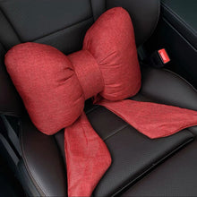 Load image into Gallery viewer, Car Headrest Neck Pillow Bow Seat Pillow Waist Cushion for Four Seasons Accessories Automotive