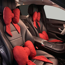 Load image into Gallery viewer, Car Headrest Neck Pillow Bow Seat Pillow Waist Cushion for Four Seasons Accessories Automotive