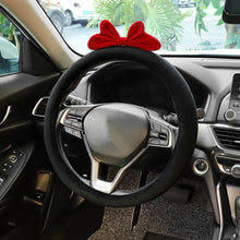 Load image into Gallery viewer, Car Seat Belt Shoulder Cover Neck Headrest Pillow Steering Wheel Cover Tissue Box Red Bow