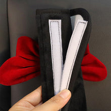 Load image into Gallery viewer, Car Seat Belt Shoulder Cover Neck Headrest Pillow Steering Wheel Cover Tissue Box Red Bow