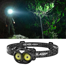 Load image into Gallery viewer, 1PC Outdoor Multi-Function Owl LED Strong Light Induction Light Portable Removable Camping Fishing Headlight COB Warning Lamp