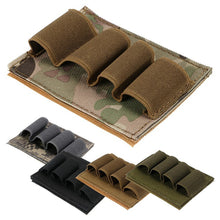Load image into Gallery viewer, 1PC Outdoor Multifunctional 4-Hole Shotgun Sticker Equipment EDC Tactical Self-Adhesive Cloth Bullet Bag MOLLE Accessories
