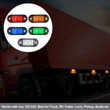 Load image into Gallery viewer, 12V- 24V Trailer Truck Side Clearance Marker Lamp Warning Lights 2LED Side Marker Lamp Marker Caravan