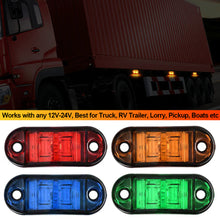 Load image into Gallery viewer, 12V- 24V Trailer Truck Side Clearance Marker Lamp Warning Lights 2LED Side Marker Lamp Marker Caravan