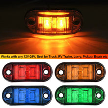 Load image into Gallery viewer, 12V- 24V Trailer Truck Side Clearance Marker Lamp Warning Lights 2LED Side Marker Lamp Marker Caravan