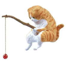Load image into Gallery viewer, Cute Car Interior Decoration Fishing Cat Resin Auto Rearview Mirror Pendant Air Outlet Navigation Screen Car Accessories Ornament