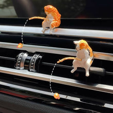 Load image into Gallery viewer, Cute Car Interior Decoration Fishing Cat Resin Auto Rearview Mirror Pendant Air Outlet Navigation Screen Car Accessories Ornament