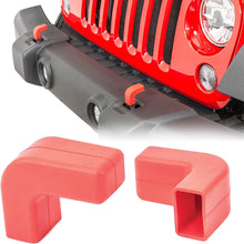 Load image into Gallery viewer, 2Pcs Car Accessories Silicone Front Bumper Tow Hook Cover Towball Hook Cushion Protector For Jeep Wrangler JK JL Gladiator JT 2007-2023