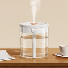 Load image into Gallery viewer, 2L Large Capacity Air Humidifier with LED Light USB Input Digital Humidity Display Humidifier Cool Mist Maker Dual Mist Outlet Humidifier for Home Office