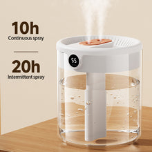 Load image into Gallery viewer, 2L Large Capacity Air Humidifier with LED Light USB Input Digital Humidity Display Humidifier Cool Mist Maker Dual Mist Outlet Humidifier for Home Office