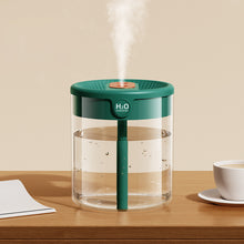 Load image into Gallery viewer, 2L Large Capacity Air Humidifier with LED Light USB Input Digital Humidity Display Humidifier Cool Mist Maker Dual Mist Outlet Humidifier for Home Office