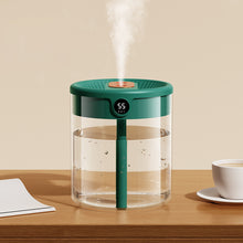 Load image into Gallery viewer, 2L Large Capacity Air Humidifier with LED Light USB Input Digital Humidity Display Humidifier Cool Mist Maker Dual Mist Outlet Humidifier for Home Office