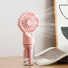 Load image into Gallery viewer, USB Rechargeable Mini Humifier Fan Portable Mist Cooler Fan Handheld Powerful Spray Fan Humidification Outdoor Office Fan
