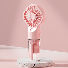 Load image into Gallery viewer, USB Rechargeable Mini Humifier Fan Portable Mist Cooler Fan Handheld Powerful Spray Fan Humidification Outdoor Office Fan