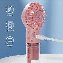 Load image into Gallery viewer, USB Rechargeable Mini Humifier Fan Portable Mist Cooler Fan Handheld Powerful Spray Fan Humidification Outdoor Office Fan