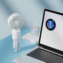 Load image into Gallery viewer, USB Rechargeable Mini Humifier Fan Portable Mist Cooler Fan Handheld Powerful Spray Fan Humidification Outdoor Office Fan