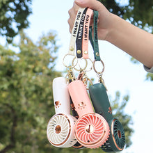 Load image into Gallery viewer, Cat Paw USB Rechargeable Mini Handheld Fan Portable Summer Pocket Fan with Lanyard Outdoor Handy Fan Students Fan