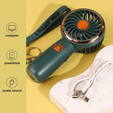 Load image into Gallery viewer, Cat Paw USB Rechargeable Mini Handheld Fan Portable Summer Pocket Fan with Lanyard Outdoor Handy Fan Students Fan