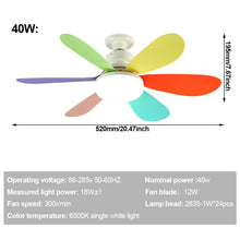 Load image into Gallery viewer, Ceiling Fans With Remote Control and Light LED Lamp Fan E27 Converter Base Smart Silent Ceiling Fans For Bedroom Living Room 110V 220V