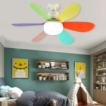 Load image into Gallery viewer, Ceiling Fans With Remote Control and Light LED Lamp Fan E27 Converter Base Smart Silent Ceiling Fans For Bedroom Living Room 110V 220V
