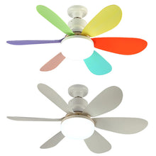 Load image into Gallery viewer, Ceiling Fans With Remote Control and Light LED Lamp Fan E27 Converter Base Smart Silent Ceiling Fans For Bedroom Living Room 110V 220V