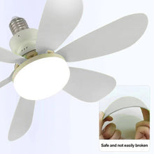 Load image into Gallery viewer, Ceiling Fans With Remote Control and Light LED Lamp Fan E27 Converter Base Smart Silent Ceiling Fans For Bedroom Living Room 110V 220V