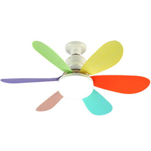 Load image into Gallery viewer, Ceiling Fans With Remote Control and Light LED Lamp Fan E27 Converter Base Smart Silent Ceiling Fans For Bedroom Living Room 110V 220V
