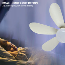 Load image into Gallery viewer, Ceiling Fans With Remote Control and Light LED Lamp Fan E27 Converter Base Smart Silent Ceiling Fans For Bedroom Living Room 110V 220V