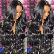 Load image into Gallery viewer, Mid Split Large Wave Front Lace Wig Hand Woven Front Lace Wig Headband Long Curly Hair Elegant Women False Hair Cover