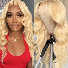 Load image into Gallery viewer, Mid Split Large Wave Front Lace Wig Hand Woven Front Lace Wig Headband Long Curly Hair Elegant Women False Hair Cover