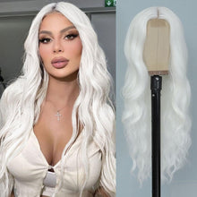 Load image into Gallery viewer, Long Curly Hair Large Wave Front Lace Wig Women's Synthetic Wig Set Elegant Long Curly Women Wig False Hair Cover